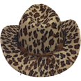 thumbnail image 6 of Slccxzc Leopard Animal Print Cowboy Hat, Wild Vintage Western Wide Brim Headwear, 6 of 7