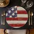 thumbnail image 6 of Stars Stripes Patriotic 4th of July Patriotic Round Placemats,Memorial Day Round Table Mats for Dining Decoration, 6 of 6