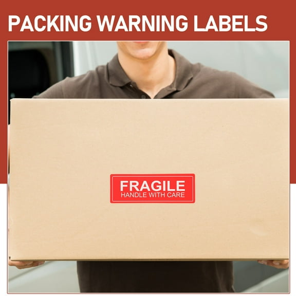 1 Roll of Fragile Handle With Care Sticky Label Stickers Warning Labels Shipping Tape for Shipping Packing
