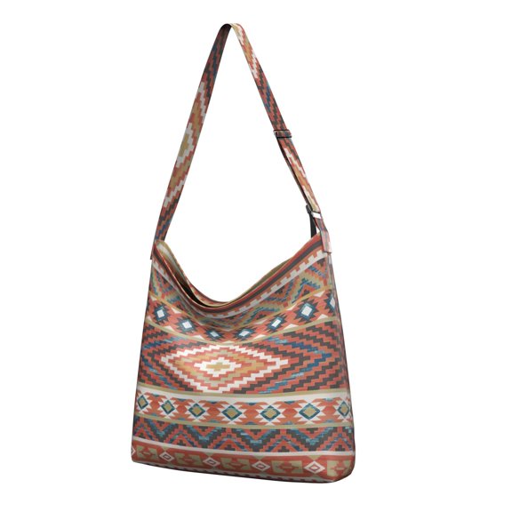 Natural Floral Aesthetic Crossbody Shoulder Bag - Vintage Sling Tote, Adjustable Strap Large Capacity Handbag
