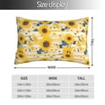 thumbnail image 2 of KLL Striped Sunflower Daisy Pillow Covers Envelope Closure,Super Soft and Cozy Fuzzy Fleece Pillow Case Cover (No pillow core） 20"x30", 2 of 5