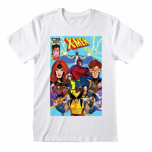 X-Men - Camiseta Portada de Cómic para Adultos Unisex (Blanco)