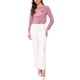thumbnail image 2 of Blusa de trabajo de manga larga con botones y cuello atado para mujer INSPIRE CHIC XS Rosa Polvoriento, 2 of 6