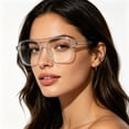 thumbnail image 4 of Win s Way Double Bridge Driving Glasses, Retro Square Sunglasses with Jelly Color Lens, UV Protection Anti-Glare Unisex Eyewear for Driving Cycling Outdoor Sports & Daily Wear, 4 of 4