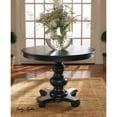 thumbnail image 2 of Uttermost Brynmore Round Traditional Pine Wood Grain Table in Satin Black, 2 of 2