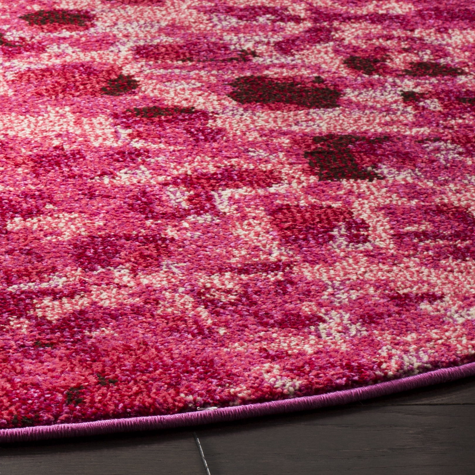SAFAVIEH Monaco Driskoll Abstract Area Rug, Fuchsia, 6'7" x 6'7" Round
