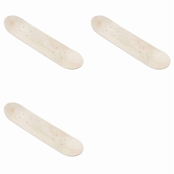 3X Kids Skateboard DIY Painting Wooden Longboard Outdoor Sports Trick Skateboard(No Wheel)