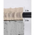 thumbnail image 6 of Brown Wooden Tier Curtains 36 Inch Length,Sheer Curtains for Bedroom Living Room Window Grey Stripe Gradient Country Rustic Grain Small Half Window Kitchen Curtains & Drapes 27.5"x36" 2 Panels, 6 of 6