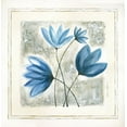 thumbnail image 2 of Shamp, Cindy 26x26 Gold Ornate Wood Framed with Double Matting Museum Art Print Titled - Blue Flowers, 2 of 4