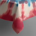 thumbnail image 5 of Red Blue Tie Dye Flower Square Tablecloth,Waterproof Square Table Cover,Wipeable Spillproof Washable Table Cover for Home Kitchen Party Decor 52"x52"(132x132cm), 5 of 6