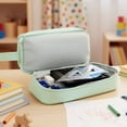 thumbnail image 5 of allydrew 4 Compartment Large Capacity Pencil Case, Pencil Pouch for Stationery Tools, Aqua, 5 of 6