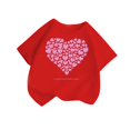 thumbnail image 2 of DAETIROS Girls Heart T-Shirt, Cute Short Sleeve Casual Crew Neck Soft Comfy Girls Summer Tees Red Size 2 T, 2 of 7