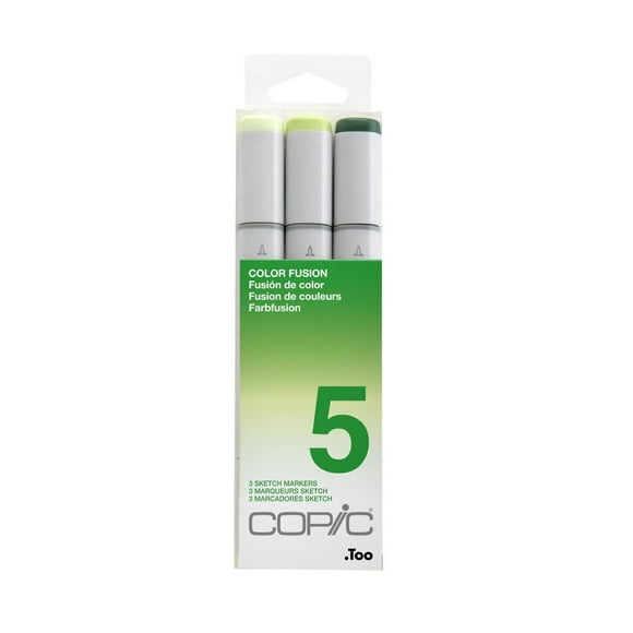 Marcadores a Base de Alcohol Copic Sketch Fusion #5 Juego de 3 Piezas multicolor
