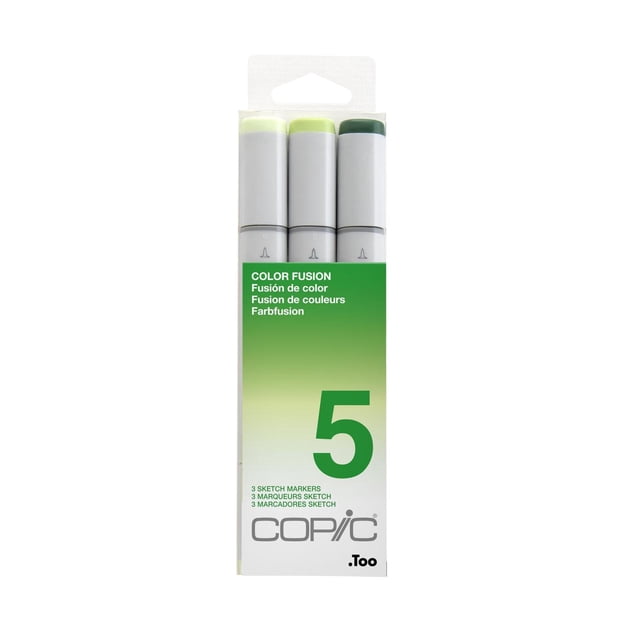 Marcadores a Base de Alcohol Copic Sketch Fusion #5 Juego de 3 Piezas