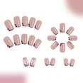 thumbnail image 4 of Short Glossy Leopard Print Bow Nails 24 Piece Removable Wearable False Manicure Set, 4 of 8