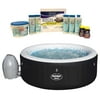 Bestway SaluSpa 4 Person Inflatable Spa & Qualco 6 Month Chemical Kit w/ Bromine