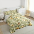 thumbnail image 3 of Manfei Western Floral Flower Full Size Comforter Sets, Vintage French Style Bedding Comforter Set, Rustic Butterfly Animal Reversible Bedding Sets, Ultra Soft Home Decor, 3 Pieces, 3 of 8