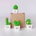 thumbnail image 1 of Cactus Ornament Exquisite Fine Workmanship Mini LOVE Potted Cactus Resin Car Ornament Set for Decoration Love, 1 of 5
