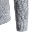 thumbnail image 5 of YODETEY Mens Zip Up Knitted Cardigan Thick Sweater Stand Collar Fleece Lined Warm Silver 12(XXL), 5 of 7