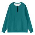 thumbnail image 4 of UJNDER Women's Fashion Casual Round Neck Zipper Hoodies for Women Solid Color Green1 M, 4 of 4