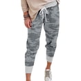 thumbnail image 4 of WCJM Women's Camo Print Relaxed Jogger Pants Cropped Fit Elastic Drawstring Waist Quick Dry Lightweight Hiking Cargo Bottoms with Side Button Pockets for Travel, 4 of 5