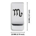 thumbnail image 2 of Stainless Steel Scorpio Zodiac Sign (Scorpion) Classic Slim Money Clip Credit Card Holder, 2 of 2