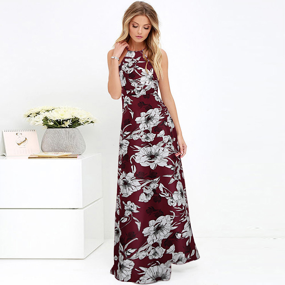 maxi dress with halter neck