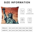 thumbnail image 5 of YINGXI Pillow Covers Statue of Liberty White Throw Pillowcase Cushion Case Modern Decorations for Sofa Couch 20x20in, 5 of 5