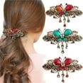 thumbnail image 4 of Barrettes Épingle à Cheveux Rétro en Cristal Papillon Fourche à Cheveux pour Outils de Beauté, Barrettes pour Femmes, 4 of 9