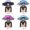 thumbnail image 6 of Worallymy Fishing Umbrella Hat Hiking Beach Camping Headwear Cap Foldable Sunscreen Shade Head Umbrella, 6 of 7