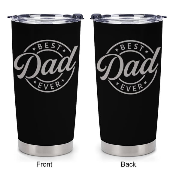 Best Dad Ever Tumbler with Lid - 20oz Insulated Stainless Steel Cup- Coffee Mug for Sport Travel Office, Gift for Father’s Day Birthday