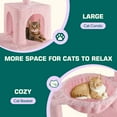 thumbnail image 3 of Einfach Small Cat Tree 29.5" Tower Condo with Sisal Scratcing Post Hammock Top Perch for Indoor Cats, Pink, 3 of 8