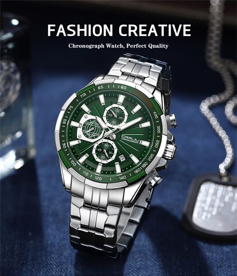 Men Wristwatches Fashion Luxury Stainless Steel Watches for Men Business Auto Date Glow Analog Quartz Wristwatches
