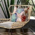 thumbnail image 2 of Hawaii Floral Duo Throw Pillow with Removable Cover in Red Pink Blue 16x16, 2 of 5