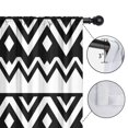 thumbnail image 4 of Blackout Kids Curtains,Black and White Zigzag Pattern Childrens Insulated Curtains Set Of 2,Bedroom Essentials,Toddler Room Decor 42x84in(106x213cm), 4 of 5