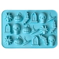 thumbnail image 3 of DUOYOU Halloween Chocolate Molds Silicone Candy Mold Skull Pumpkin Bat Ghost Witch Hat Shapes For Baking Cake And Dessert Making Candy Mold Set, 3 of 7
