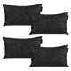 thumbnail image 1 of Cojin riñonera Decorativa Rectangular Set de 4 Fash Negro, 1 of 4