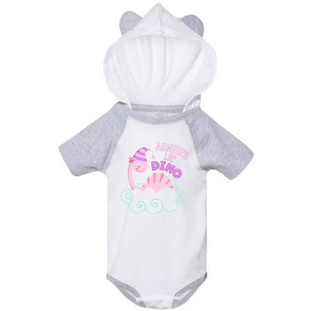 

Inktastic Auntie s Lil Dino with Cute Pink Baby Dinosaur Gift Baby Boy or Baby Girl Bodysuit