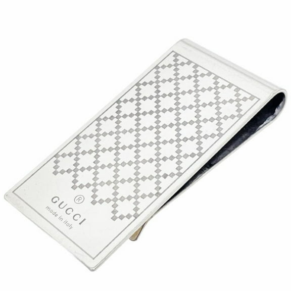 Pre-Owned Gucci Diamantissima Money Clip Bill Metal Silver GUCCI Wallet Men's SS-15345 (Good)