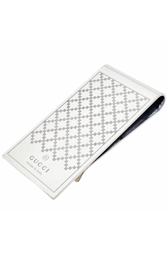 Pre-Owned Gucci Diamantissima Money Clip Bill Metal Silver GUCCI Wallet Men's SS-15345 (Good)