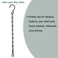thumbnail image 4 of Unique Bargains 24cm Extension Lighting Chain S Hook Hanging Chains Black 2 Pack, 4 of 6
