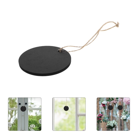 Two- sided Round Hanging Chalkboard Signs Message Board with Rope for Christmas Ornaments Wedding Party Decor 10Pcs