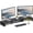 Black, variant on BONTEC Dual Monitor Stand Riser, Adjustable Wooden Desk Organizer for PC, Laptop and Printer, 31.5-42.5 Inch, Black