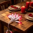 thumbnail image 2 of Pink Mini Christmas Lights -  of 13ft 50-Count Fairy String Lights on White Wire, Connectable Indoor/Outdoor Incandescent Lights for Wedding, Birthday & Valentine's Day Decor, 2 of 5