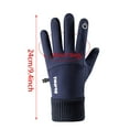 thumbnail image 2 of Waterproof Winter Gloves Warm Windproof Fingers Touch Screen Gloves for Adults Skiing and Outdoor Work （BlueXL）, 2 of 3
