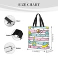 thumbnail image 4 of Naloa Space Doodle Tote Bag for Women, Foldable Tote Bag With Zipper, Large Shoulder Bag, Top Handle Handbag for Travel, Work, Shopping, 4 of 9
