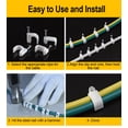 thumbnail image 4 of 400pcs Cable Nail Clips with Storage Box, 4 Size (4/6/8/10mm) Durable Round Nails Cable Clips, Wire Tidy Clips Pins Cable Tacks for Ethernet, Electrical Cables, Wires, Black, 4 of 8