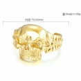 thumbnail image 2 of Punk Rock 316L Stainless Steel Skull Biker Bracelet Bangle Cuff Cool Men Boy, 2 of 9