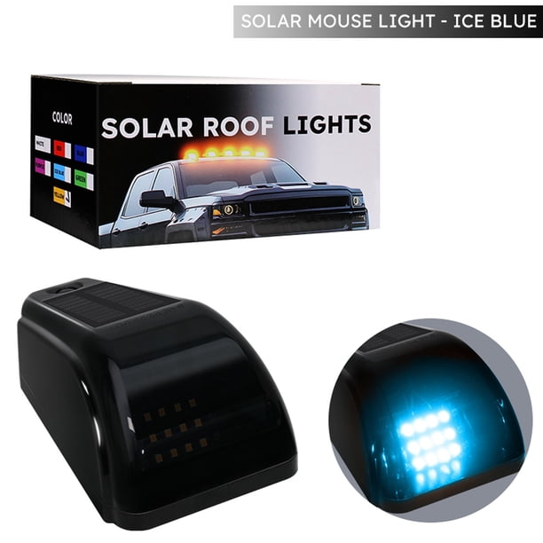 Luces de marcador de techo de cabina LED inalámbricas sin taladro con energía solar para camión | Carcasa de ABS impermeable | Sensor de vibración | 12 LED SMD | Cinta de fácil instalación | Paquete