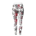 thumbnail image 3 of Gibobby Leggings deportivos mujer Leggings de fitness con estampado de de nieve a cuadros navideños para mujer, cintura alta(Blanco,CH), 3 of 4